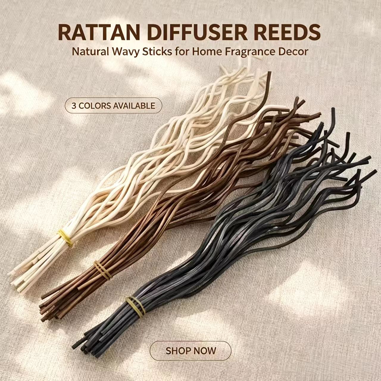 Home Fragrance Reeds - 20 個の長い波状籐リードディフューザースティックフレグランスディフューザー交換用詰め替え芳香剤ホームフレグランスアクセサリー