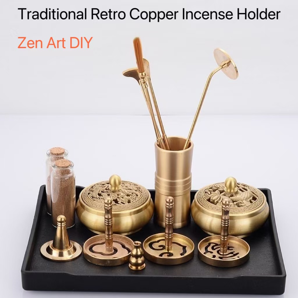 純銅製香炉セット ホームオフィス 茶室 手作り香炉ツール 伝 - Xmas Home Fragrance のレビューと価格