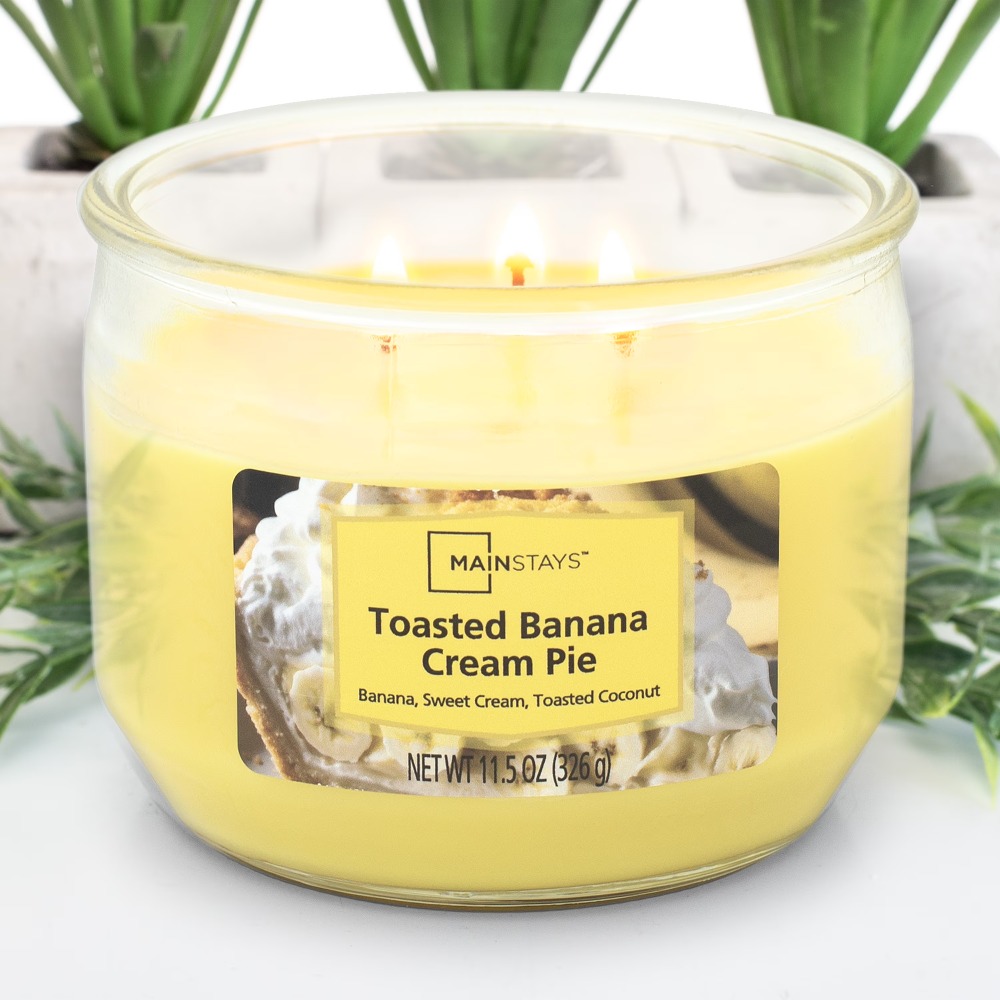トーストバナナクリームパイの香りの大きな3芯キャンドル ホー - Home Fragrance Brands のレビューと価格