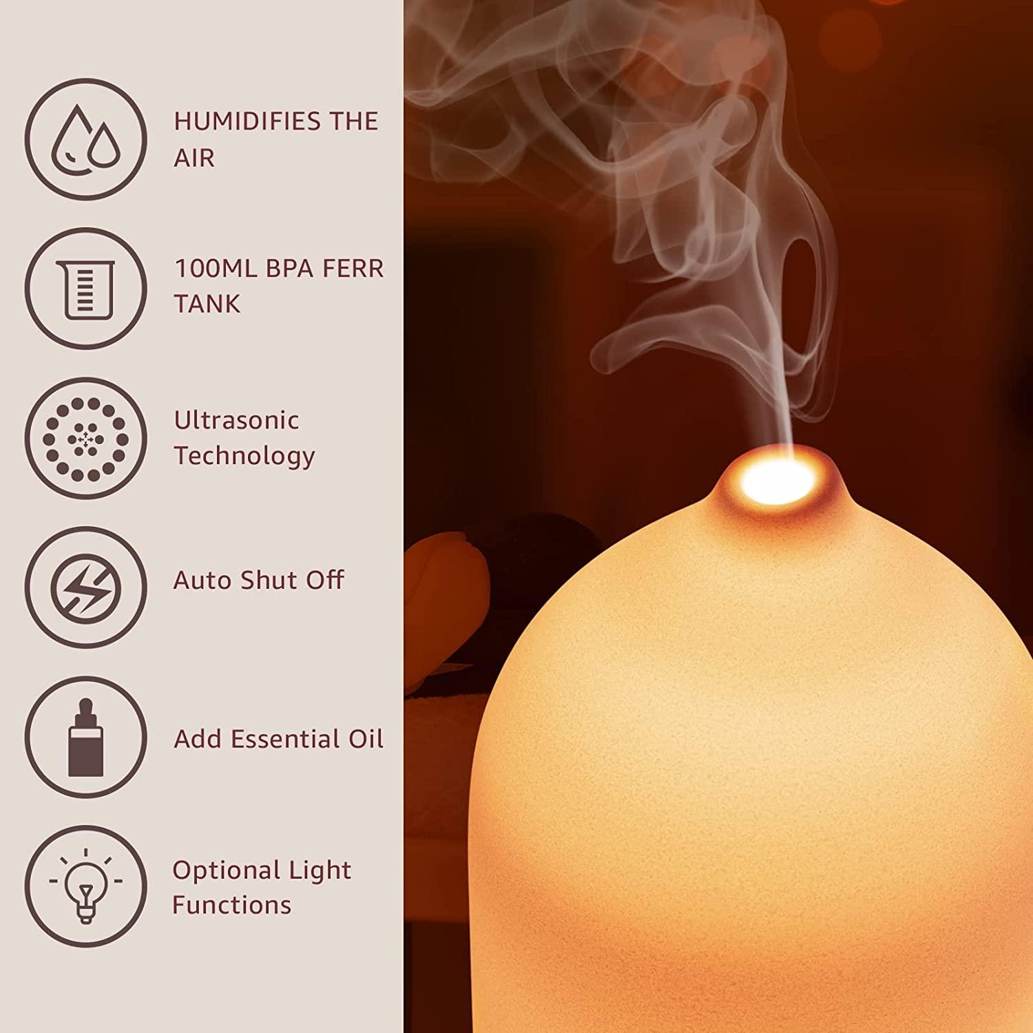 100ml セラミックエッセンシャルオイルディフューザー 寝 - Home Fragrance Diffuser Oil のレビューと価格
