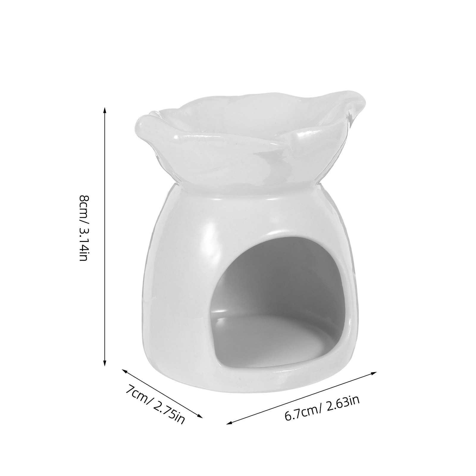 セラミックホルダー エレガントな葉型ティーライトオイルバーナ - Home Fragrance Diffuser Oil のレビューと価格