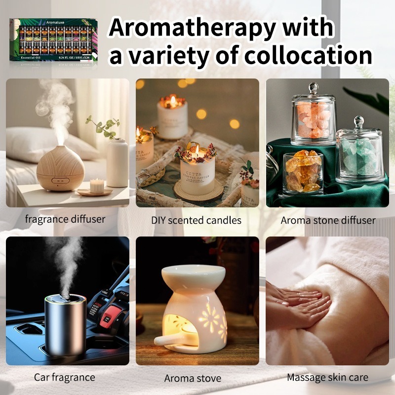 20種類のアロマセラピーエッセンシャルオイルセット 天然植物 - Home Fragrance Reeds のレビューと価格